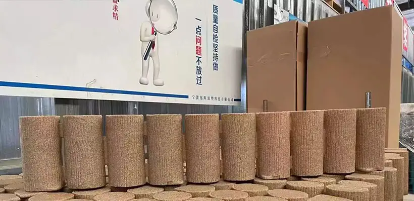 PE imitation wood pile texture products
