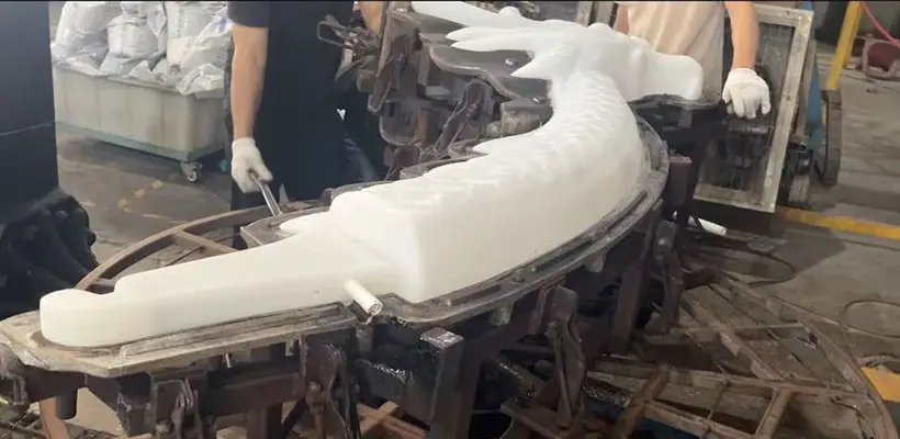 The stunning original mold of the dragon's head and tail has been unveiled