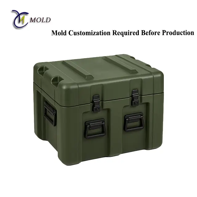 Roto Molded Military Transit Case Box | Heavy-Duty Plastic Equipment Storage & Transport Case