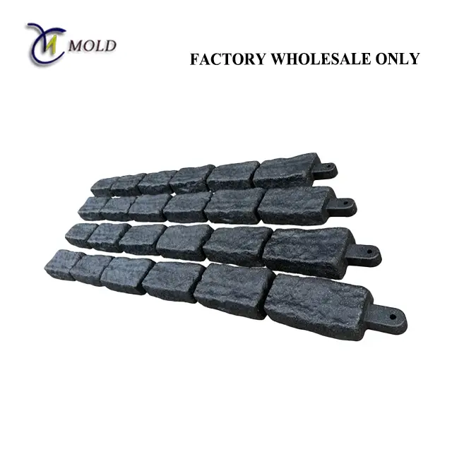 Rotomolding Black Faux Stone Fence & Garden Border