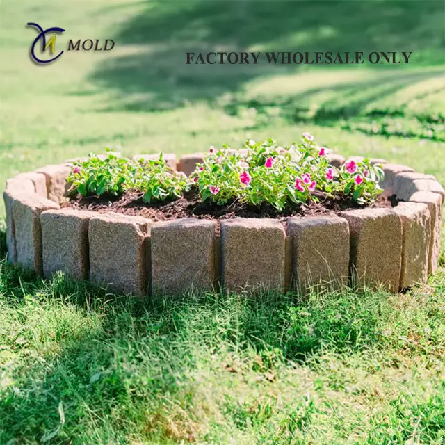 XINGHUI Landscape Edging | Garden Edging Border | Faux Stone Blocks for Lawn Edging, Flower Beds & Yard Edging