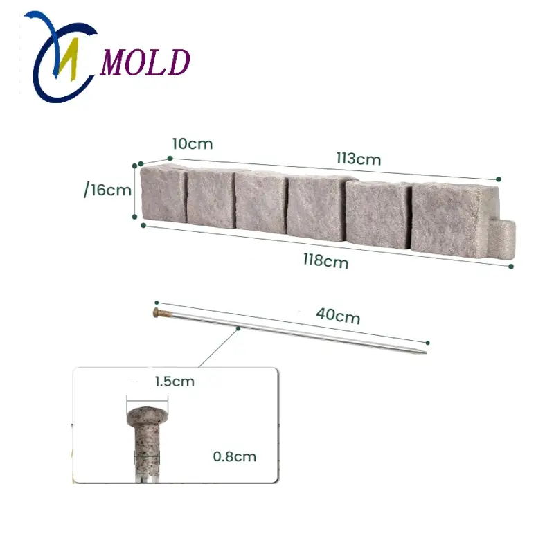 Rotomolding Landscape Edging | Garden Edging Border | Faux Stone Blocks for Lawn Edging