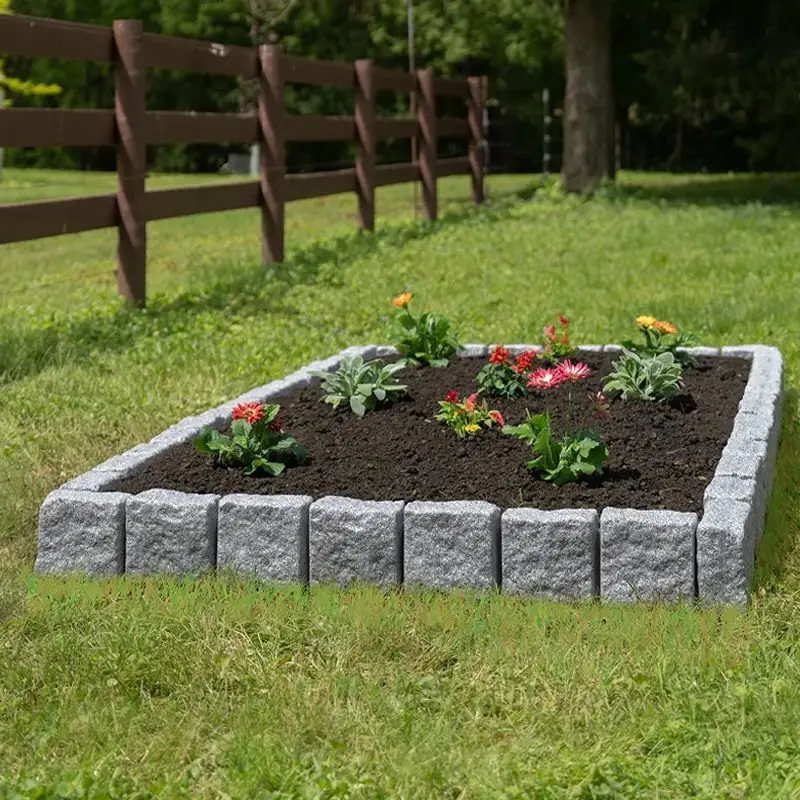 Faux Stone Landscape Edging Border for Gardens, Flower Beds, Trees & Lawn Landscaping