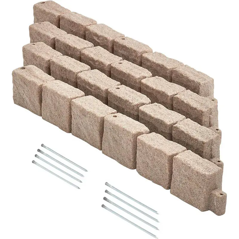 Rotomolding Landscape Edging | Garden Edging Border | Faux Stone Blocks for Lawn Edging
