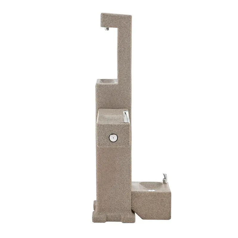 Outdoor Bottle Filler with Bi-Level Fountain & Pet Station