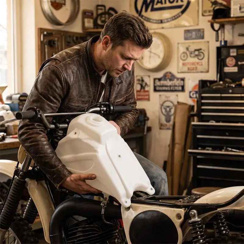 Custom plastic fuel tank