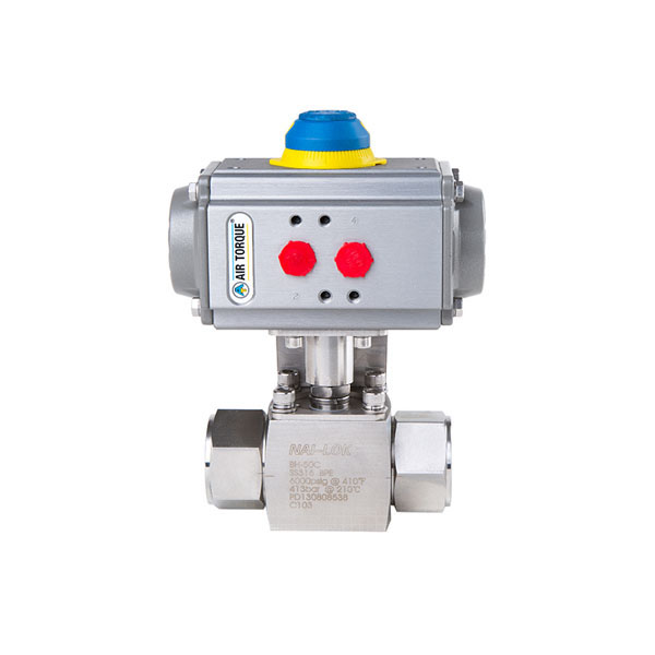 Safety in Pneumatic Actuator High Pressure Ball Valve 