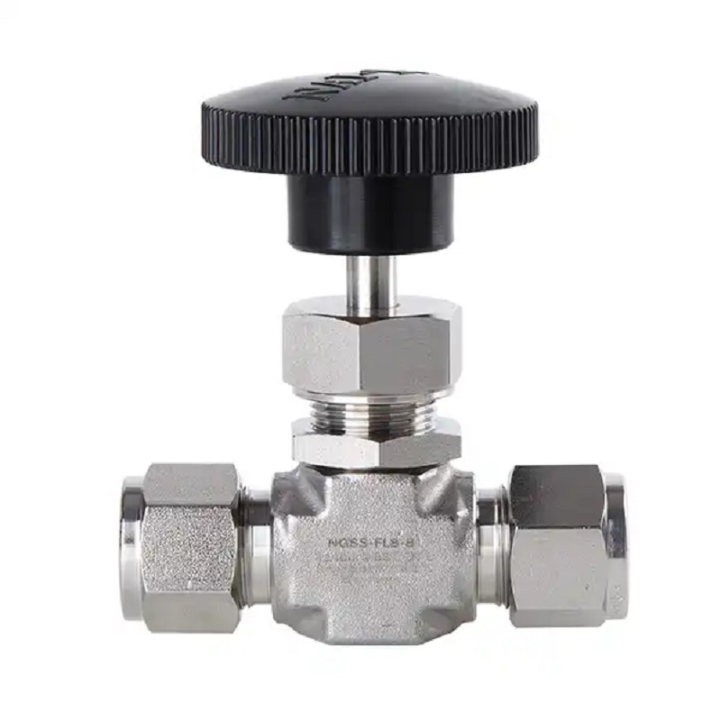 Augstspiediena 6000 psi nerūsējošā tērauda 316 3/8" 1/4'' 1/2'' OD caurules savienotājs Adatas vadības vārsts NPT instrumentu adatas vārsts