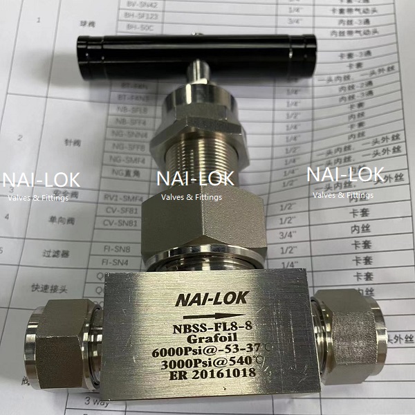 Kaksoisholkit 6000 psi:n Monel 400 -korroosiota ja korkeaa lämpötilaa kestävä neulaventtiili