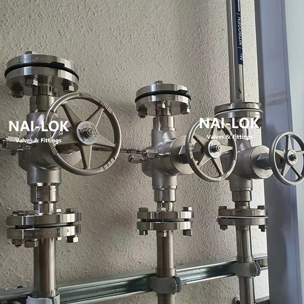 Přírubový vlnovcový ventil DN50 pro vysoce čisté plyny