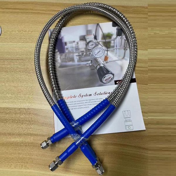 Hege druk 4000psi SS316 metalen slang 1 meter lingte gearstalling fan 1/4'' OD fleksibele slang kompresje fittings oan beide einen
