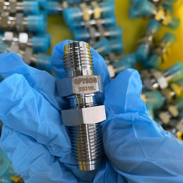 316L Stainless Steel Metal Face Seal Fitting 1/4 Inch Male Bulkhead Union Fittings