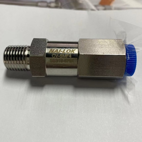NAI-LOK Stainless Steel 1/4in Female to 1/4in Male Thread Non Return One Way Check Valve