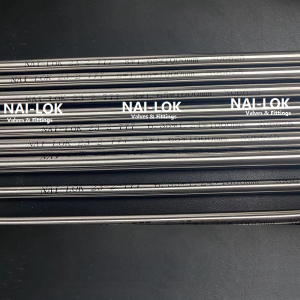 NAI-LOK Special Alloy Naadleaze Pipe Tube Supplier, ASTM B444 Inconel UNS NO6625 Naadleaze Tube 8x1.63x1000mm