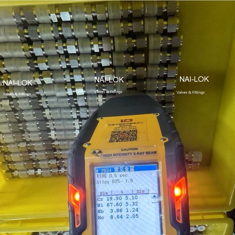 NAI-LOK Nickel Alloy Inconel 625 Double Ferrule Compression Tube Fittings