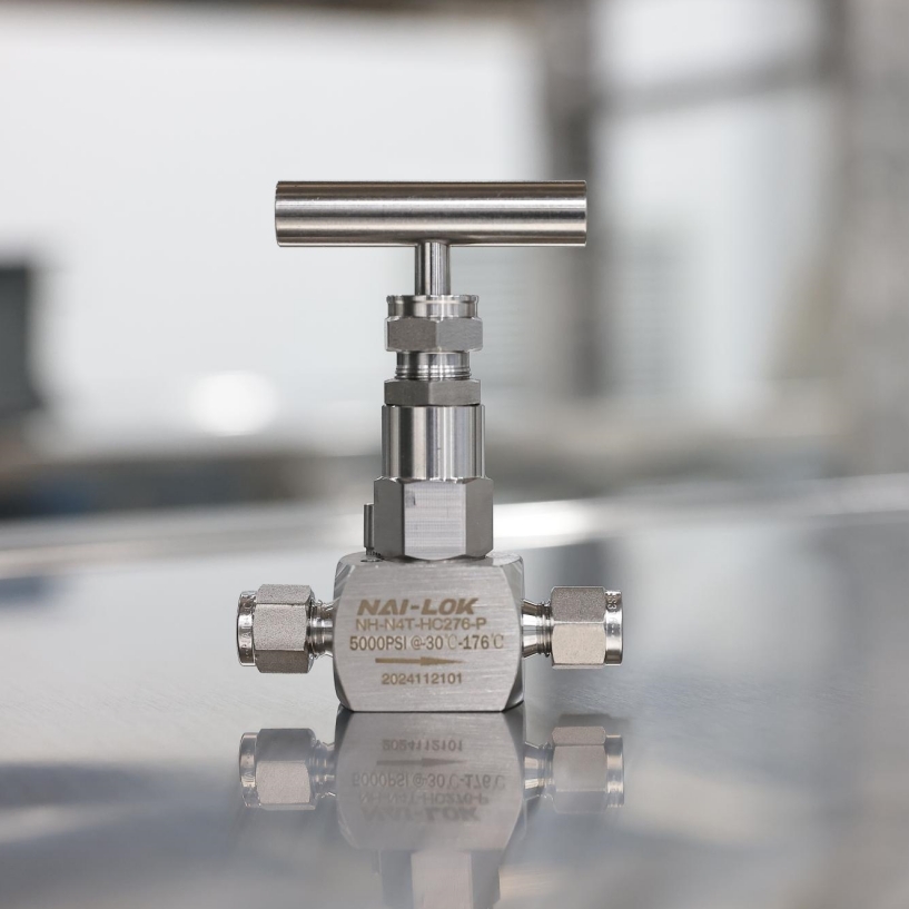 NAI-LOK 1/4'' High Pressure Needle Valve | 5000psi Alloy C276 Double Ferrule End for Oil & Gas