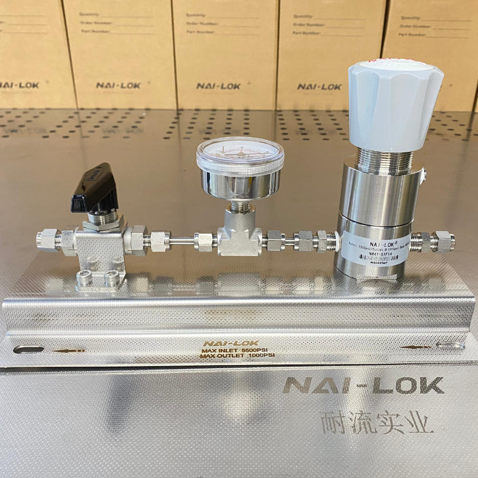 Pengatur Panel PRM Keluli Tahan Karat NAI-LOK dengan Injap Bebola – Kawalan Gas Tekanan Tinggi 6000 psi untuk Sistem Instrumen