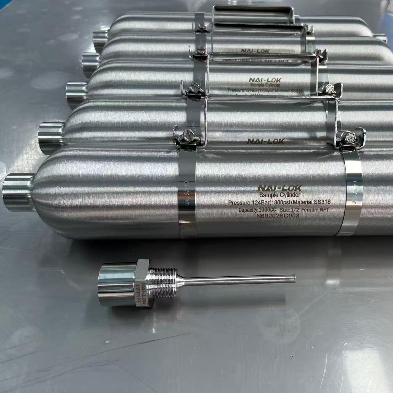 Penyesuai Tiub Terputus Sistem Persampelan Gas Untuk 500CC, 1/4 NPT Lelaki x 1/4 NPT Perempuan
