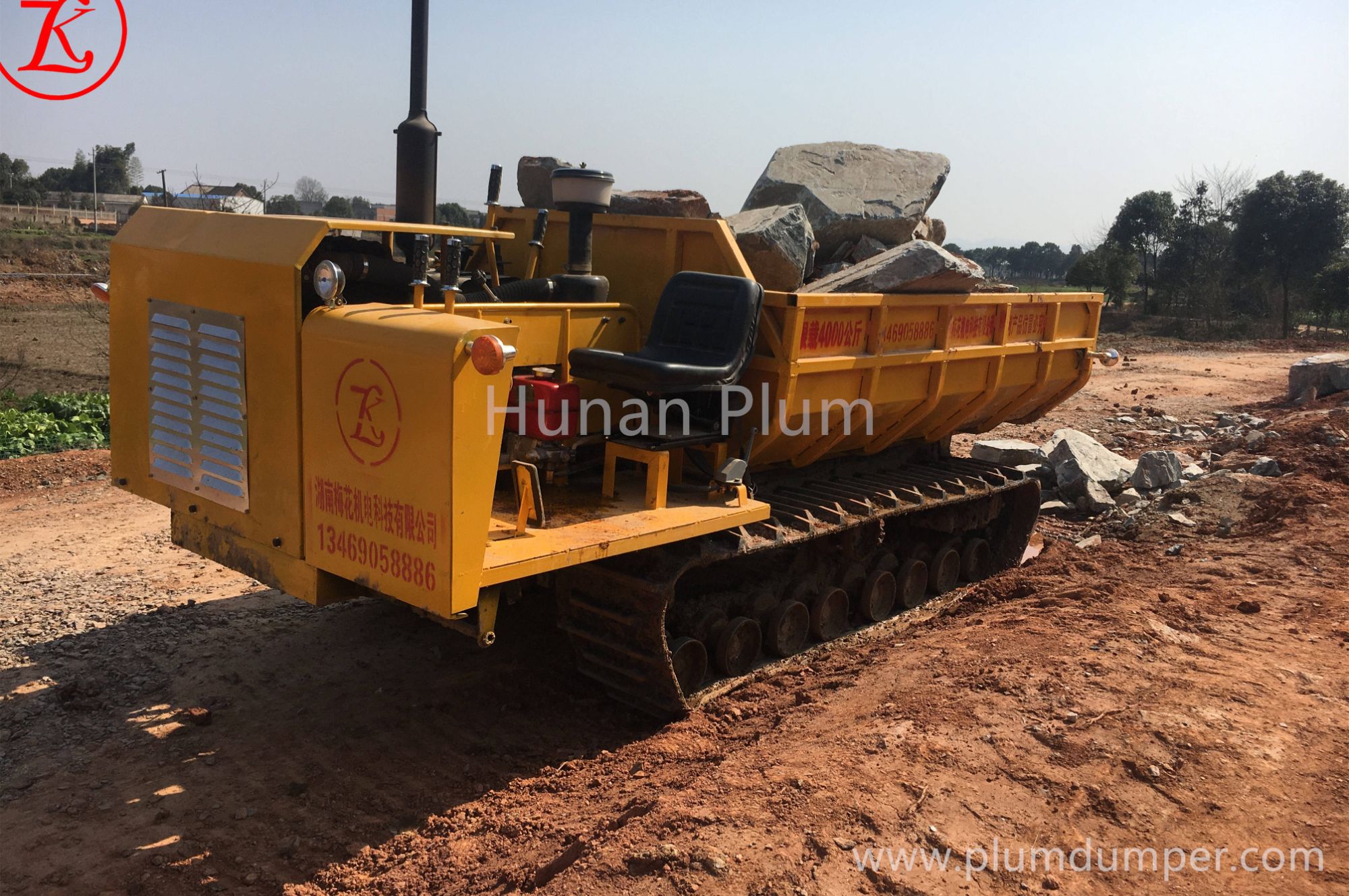 Hunan Plum 4.5 тонна Crawler жүк ташуучу унаалар бардык терриандарда кеңири колдонулат