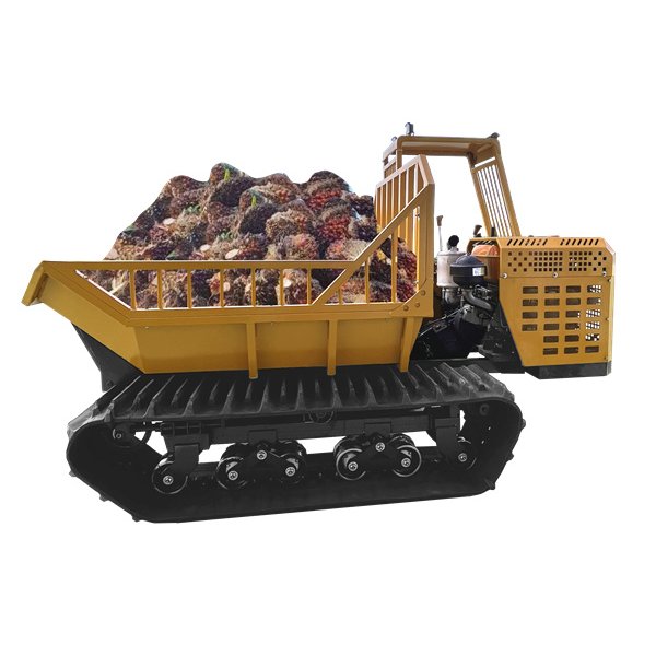 Crawler palm fruit dump truck