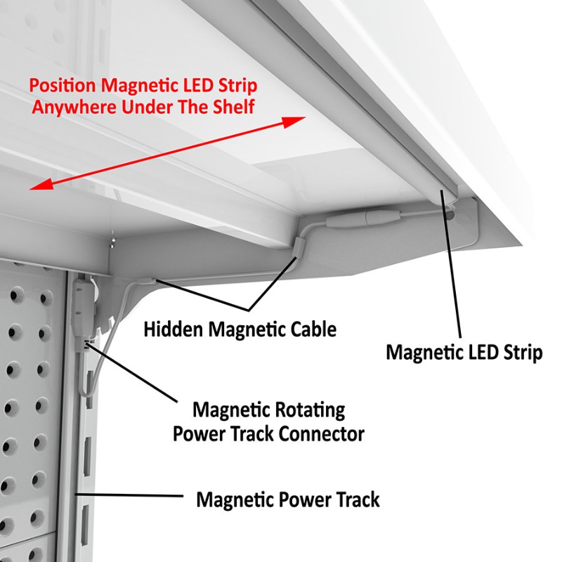 2 Wires Magnetic Low Voltage DC12/24V Wide Led Power Track System ...