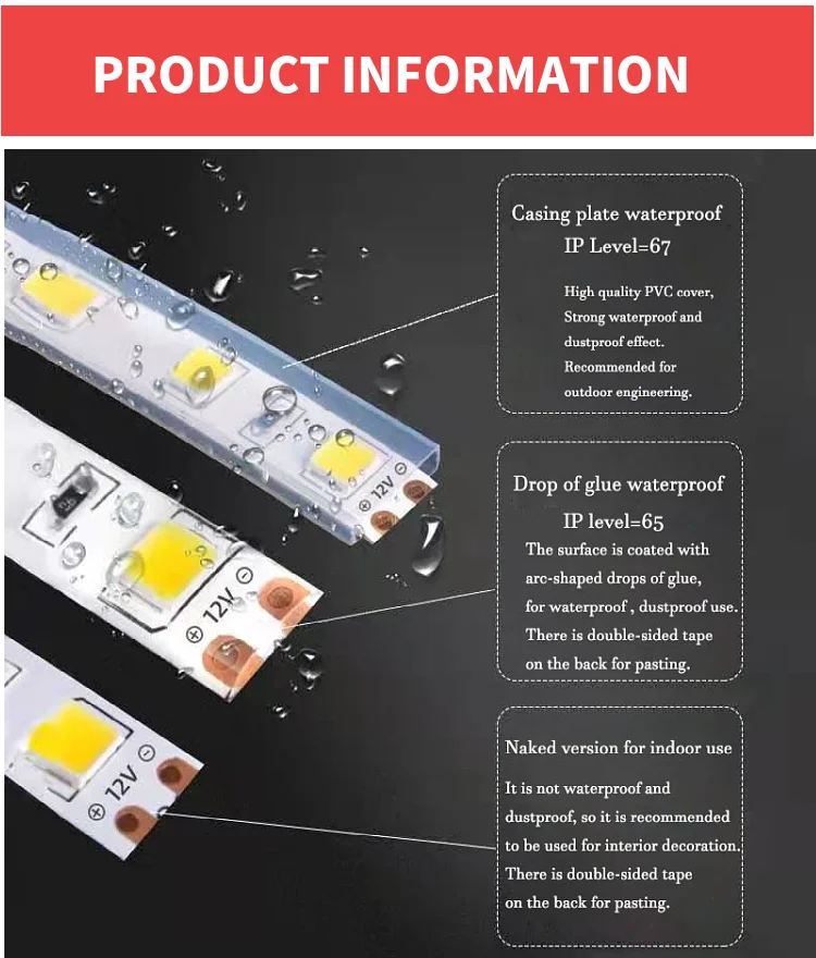 Glue Dripping Waterproof Led Soft Strip Light with IP65 Waterproof ...
