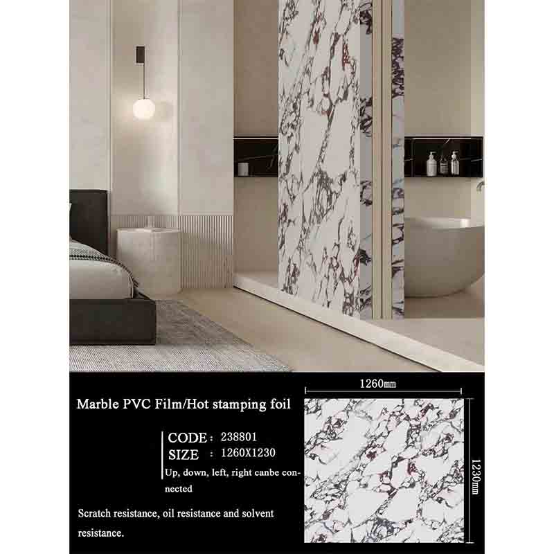 Adhesive Marble Design Decorative PVC Film for Furniture Cabinet door Decorative Lines