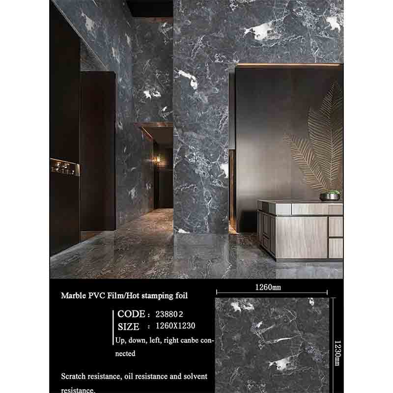 Marble Design Decorative PVC Film with Adhesive for Wall Panel Furniture Cabinet door Decorative Lines