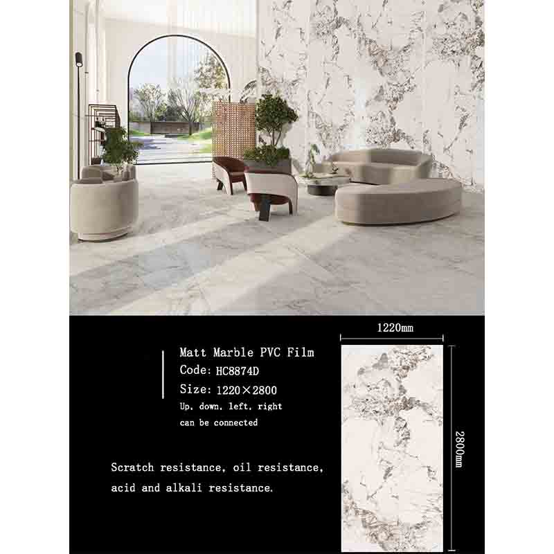 Marble Design Decorative PVC Film for Wall Panel Furniture Cabinet door