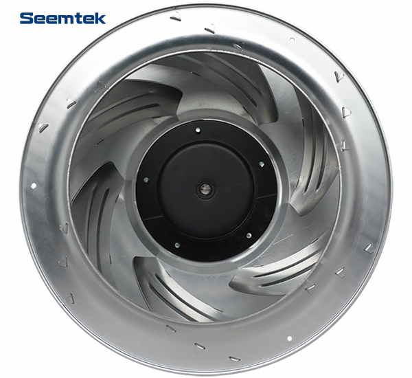 310mm I-Aluminiyamu Eya Ngasemuva Egobe Impeller 24V 48V DC Ifeni Yomsindo Ophansi ye-Centrifugal