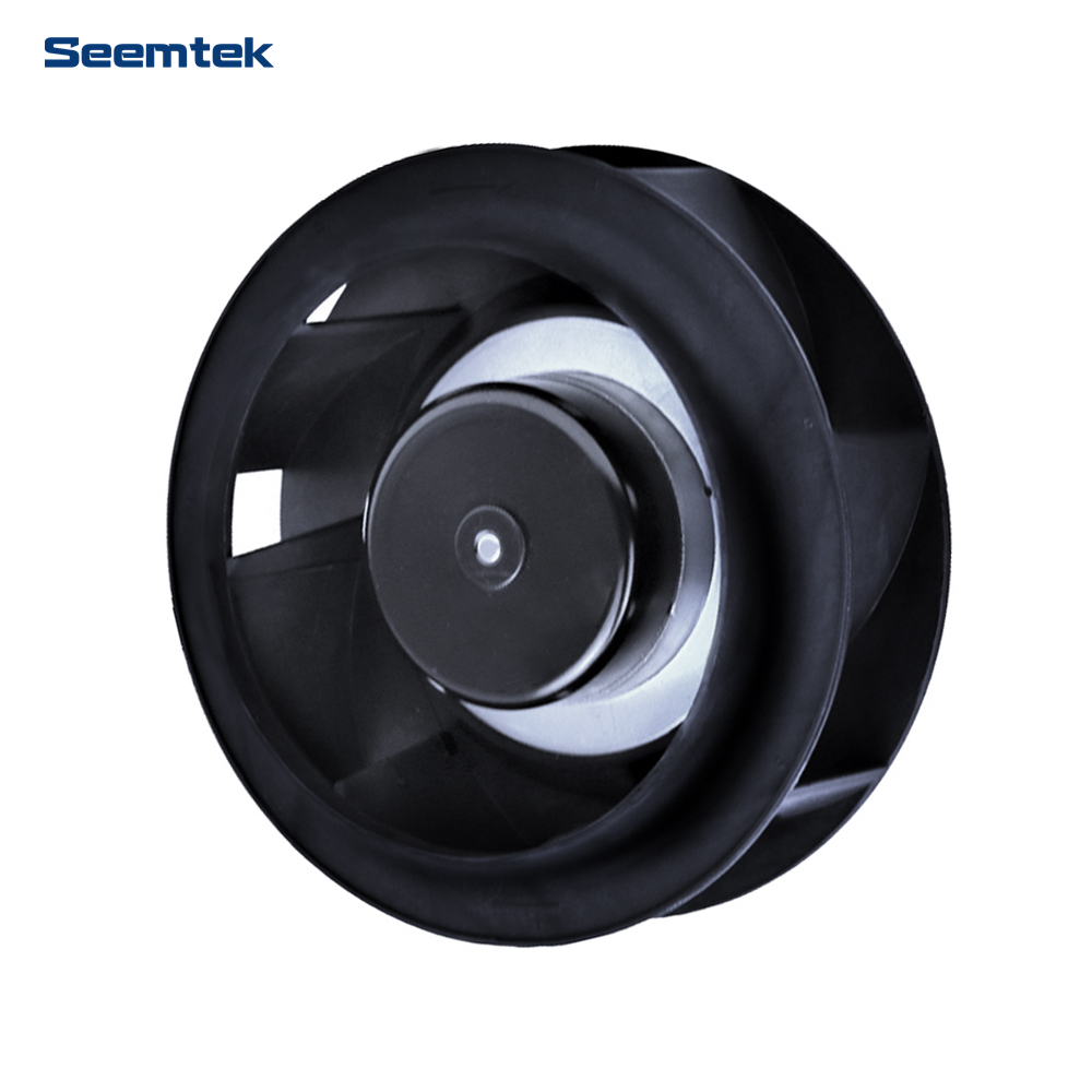 Kina leverantör 175 mm EC Borstlös extern rotormotor 90W Liten kompakt bakåtböjd centrifugalfläkt