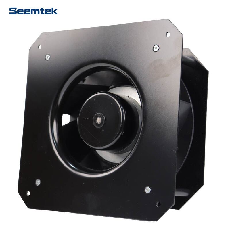 220mm Compact DC Plug Fan e nang le Impeller e Kobehileng ka Morao
