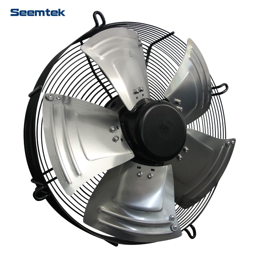 Ventilador de fluxo axial IP500 com motor EC de 220 mm e 54 V para unidades HVAC externas