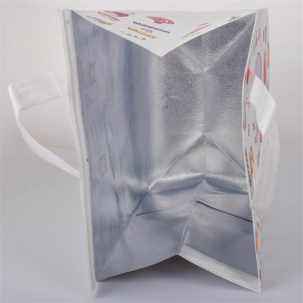 Plain calico shopping bags.