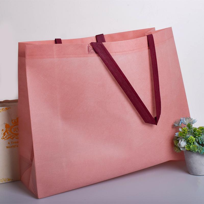 Pink portable reusable shopping bags