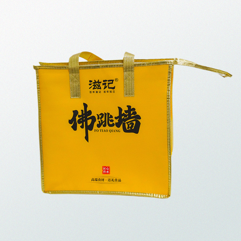 thermal grocery tote bag  with zipper closure