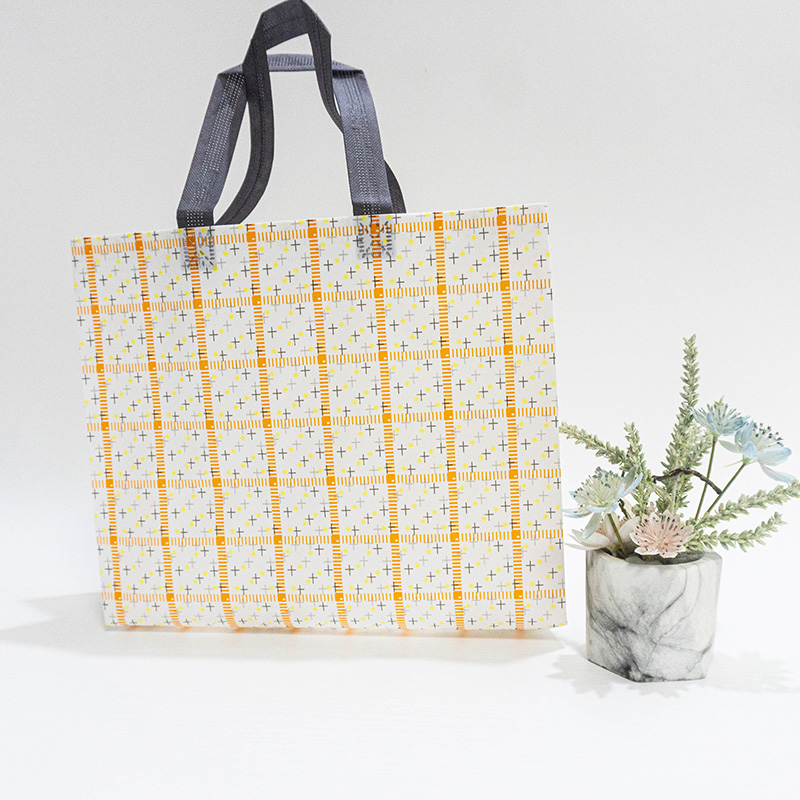 Simple geometric nonwoven aesthetic reusable bags for gift