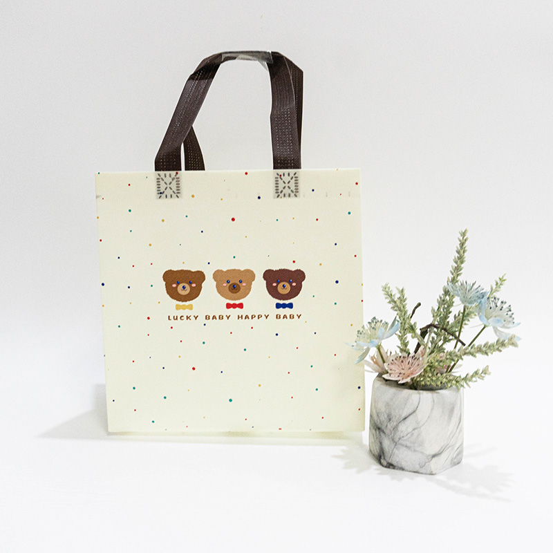 Cute and playful square reusable shopping bags