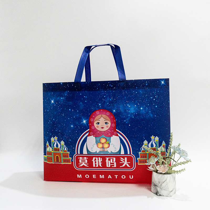 Large cartoon girl environmentally friendly handbags