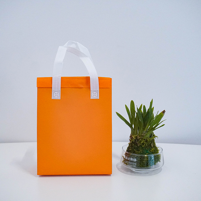 Orange non woven insulated bag
