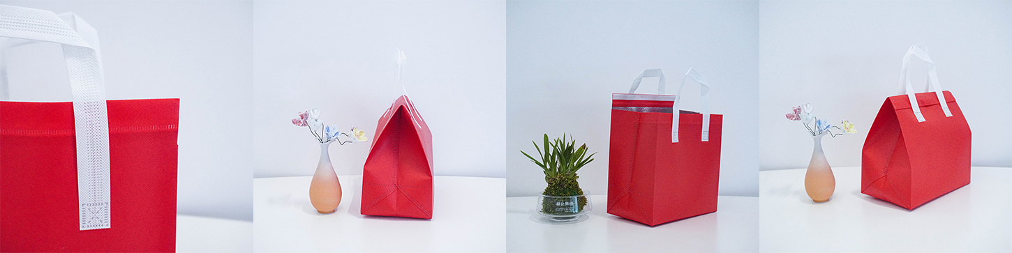 Red non woven insulated bag 1