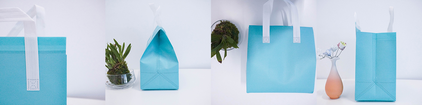 Sky blue non woven insulated bag 1