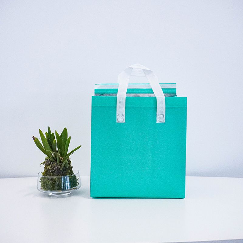 Cyan non woven insulated bag