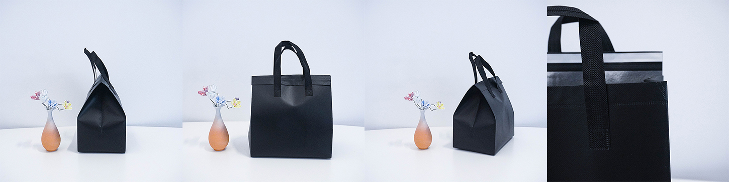 Black non woven insulated bag 1