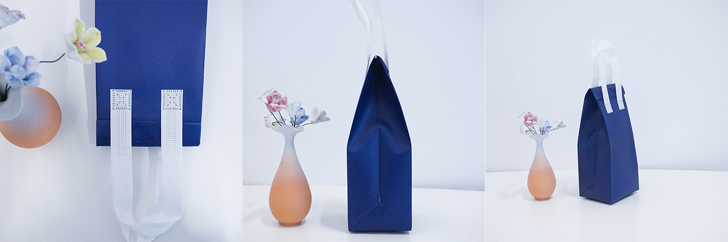 Dark blue insulated tote bag 1