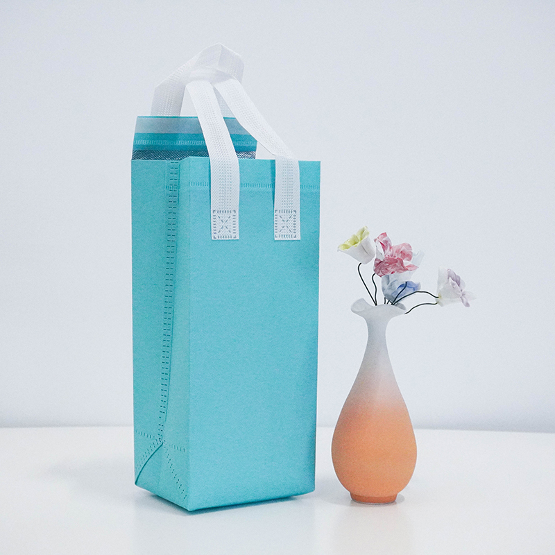 Lake blue small reusable tote bag