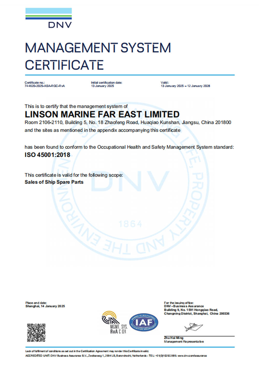 ISO-45001-DNV-LINSON-MARINE
