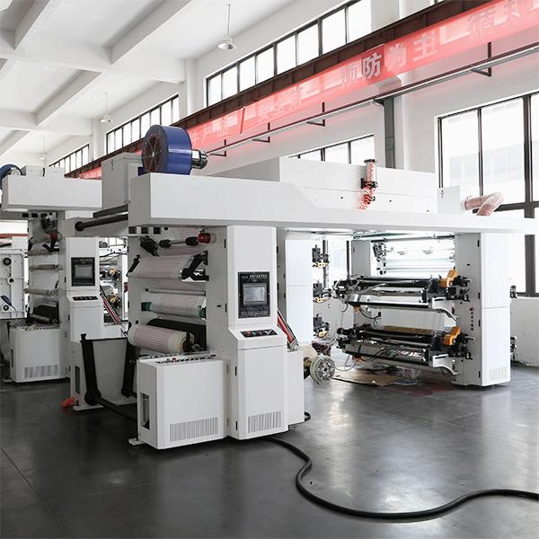 Versatile machinery for printing on a variety of plastic films
