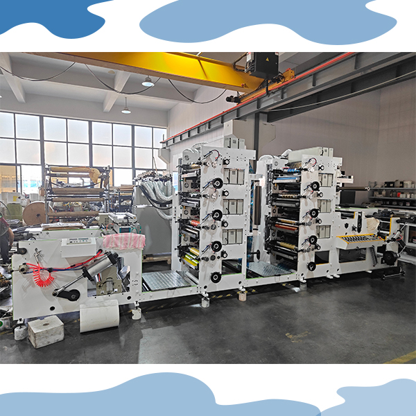 Versatile flexo printing machine for various food packaging needs