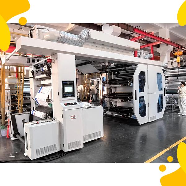 Getting creative with color choices on a 6 color flexographic printing machine